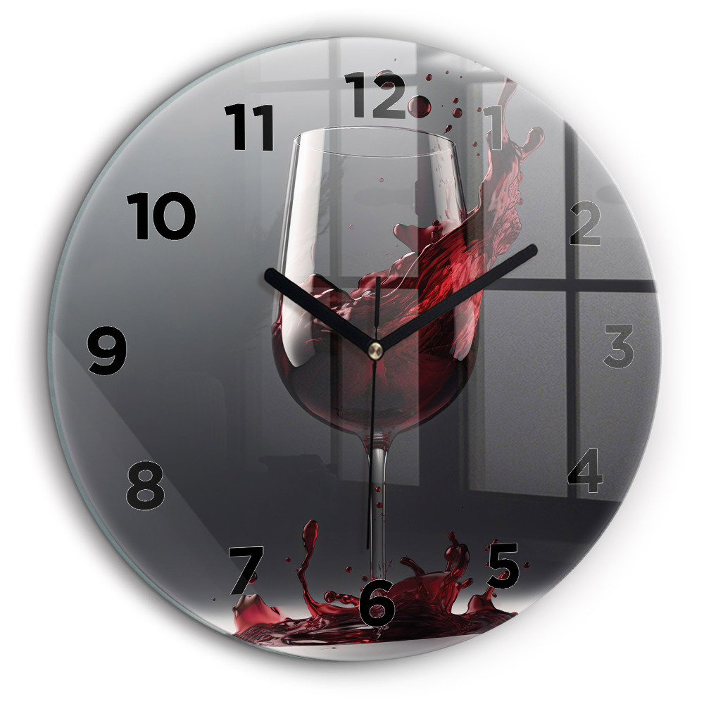 Lampe de vin rouge Pendule murale ronde 60 cm