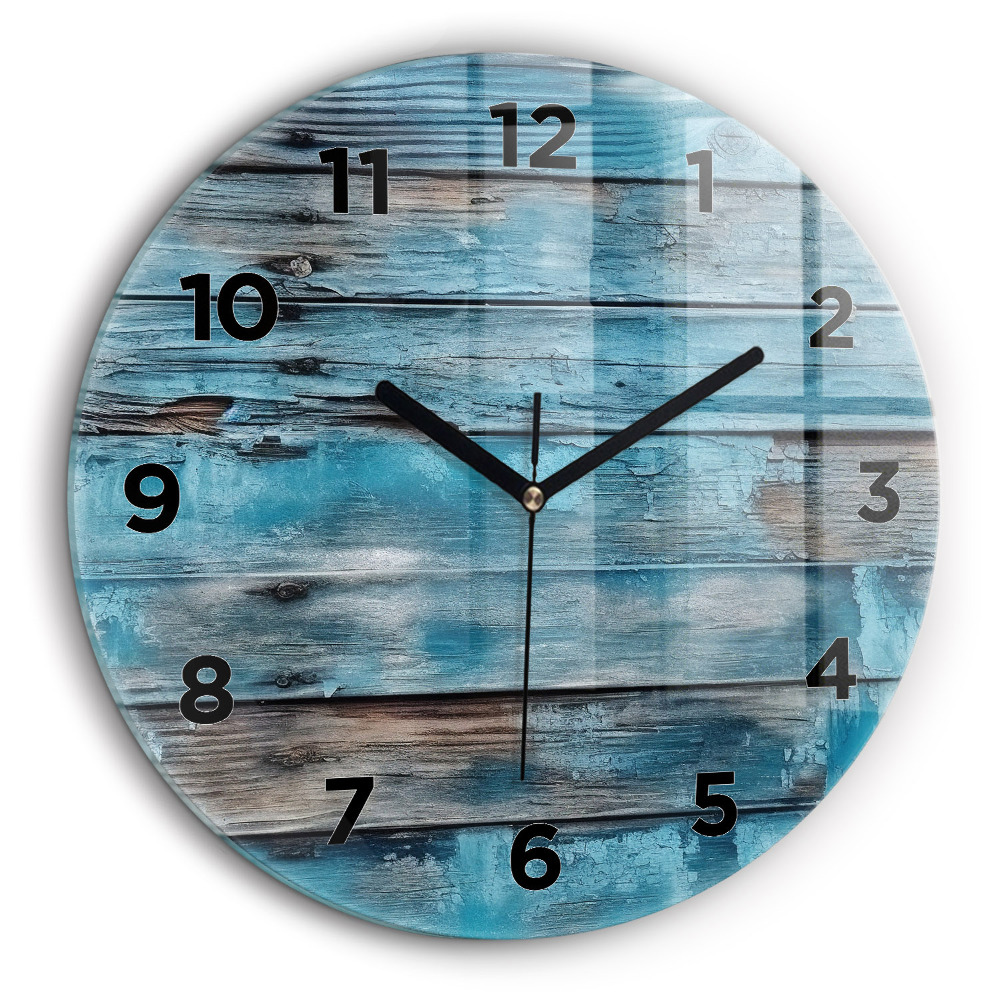 Planches bleues Horloge ronde 60 cm