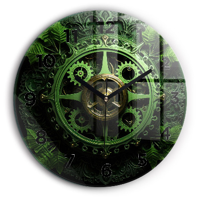 Mécanisme vert Horloge ronde murale 60 cm