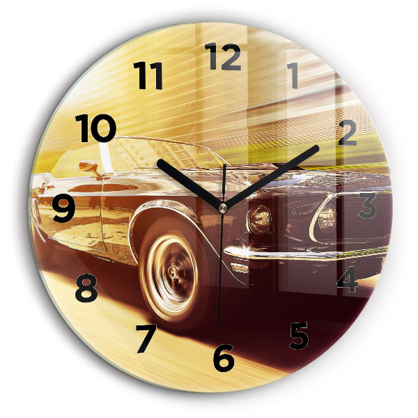 Vieille voiture classique Pendule murale ronde 60 cm