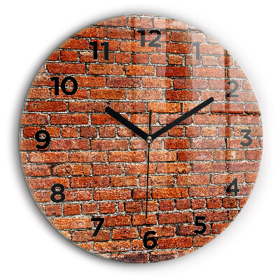 Vieux mur de briques Pendule murale ronde 60 cm