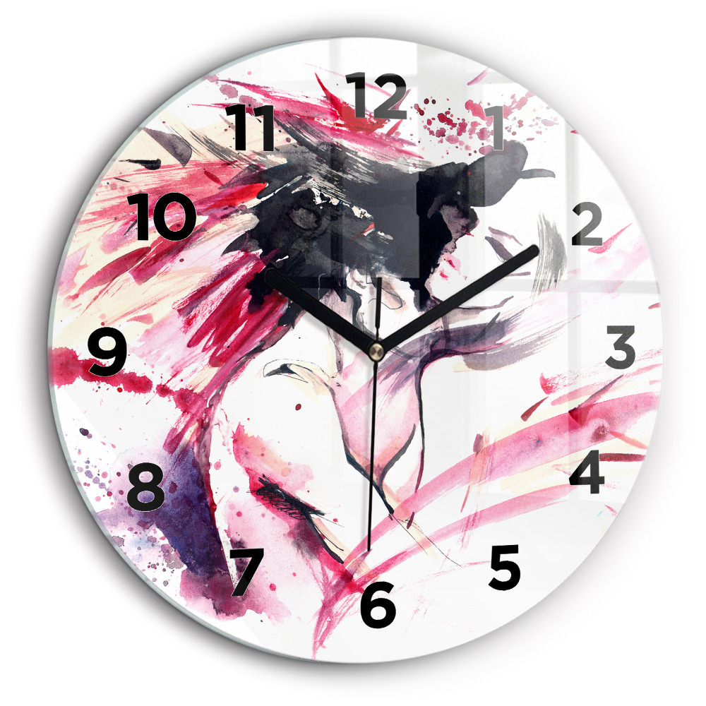 Amoureux abstrait Horloge ronde murale 60 cm