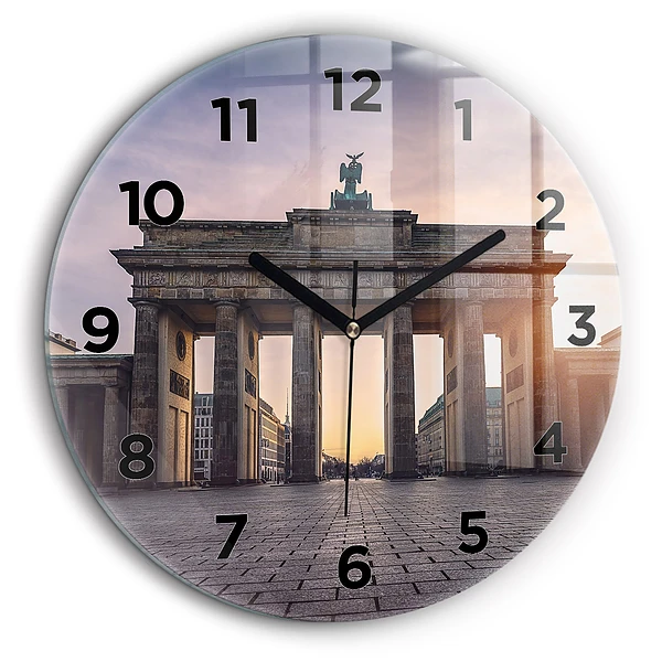 Porte de Brandebourg Horloge ronde murale 60 cm