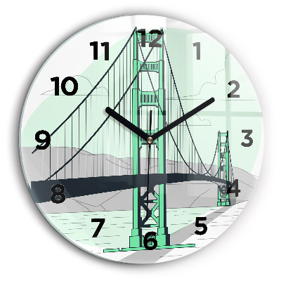 Pont vert Horloge ronde 60 cm