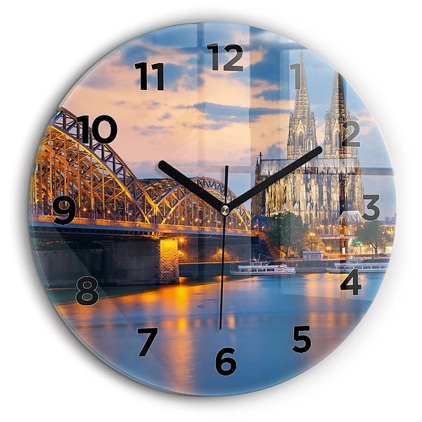 Vue de l'hôtel de ville Pendule murale ronde 60 cm