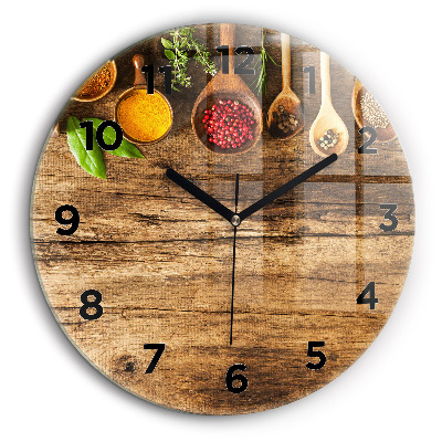 Cuillères d'épices Pendule murale ronde 60 cm