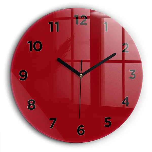 Rouge Pendule murale ronde 60 cm