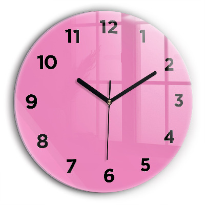 Rose Horloge ronde en verre 60 cm