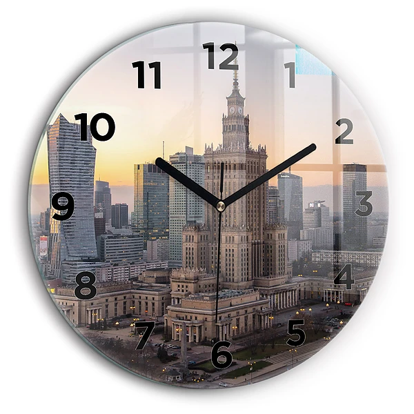 Panorama de Varsovie Horloge ronde 60 cm