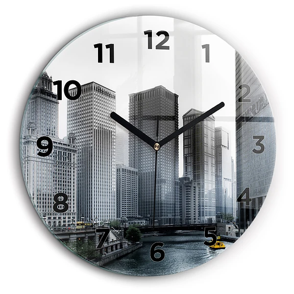 Panorama de la ville Horloge ronde 60 cm