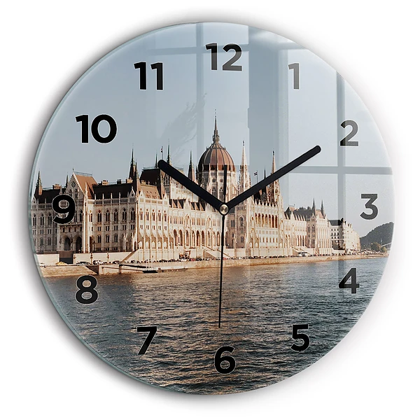 Parlement à Budapest Horloge ronde murale 60 cm