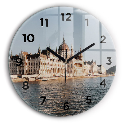Parlement à Budapest Horloge ronde murale 60 cm