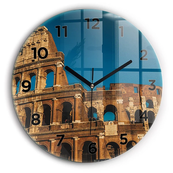 Colisée en Italie Horloge ronde 60 cm