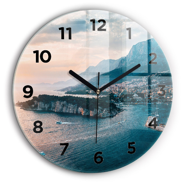 Île en Croatie Pendule murale ronde 60 cm