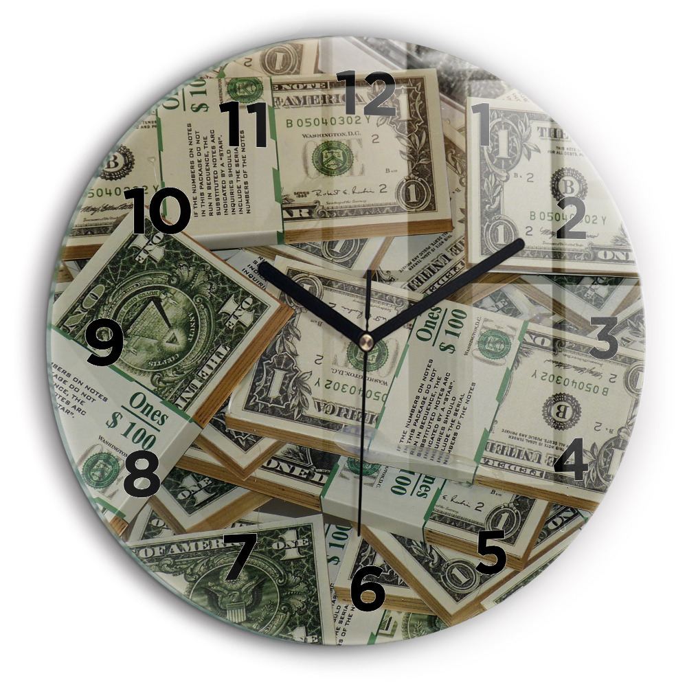 Dollars américains Horloge ronde 60 cm