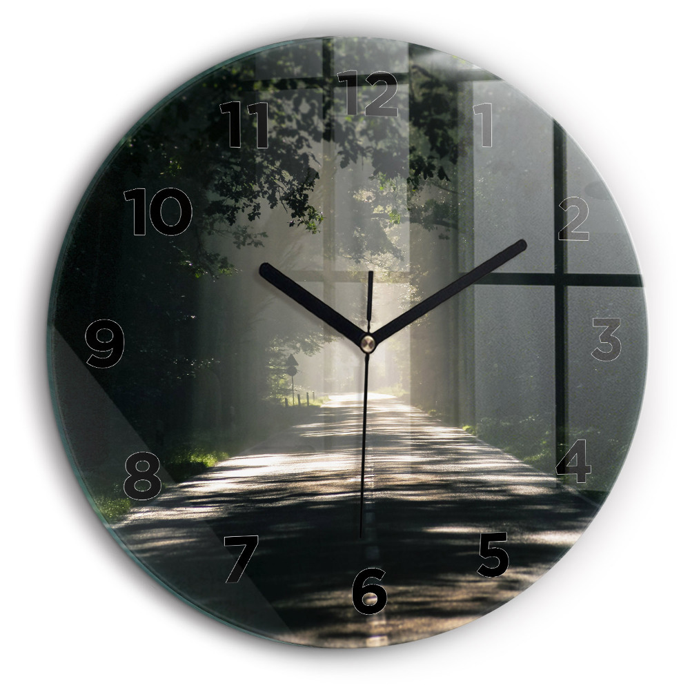 Route forestière Pendule murale ronde 60 cm