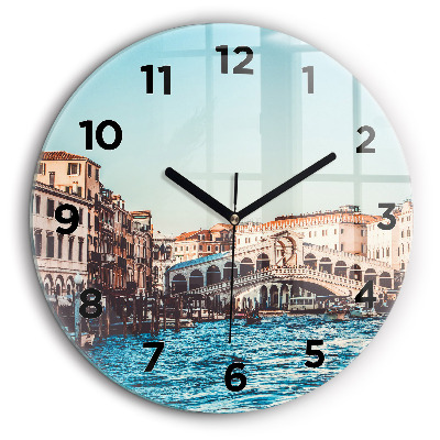 Le pont du Rialto à Venise Horloge ronde murale 60 cm