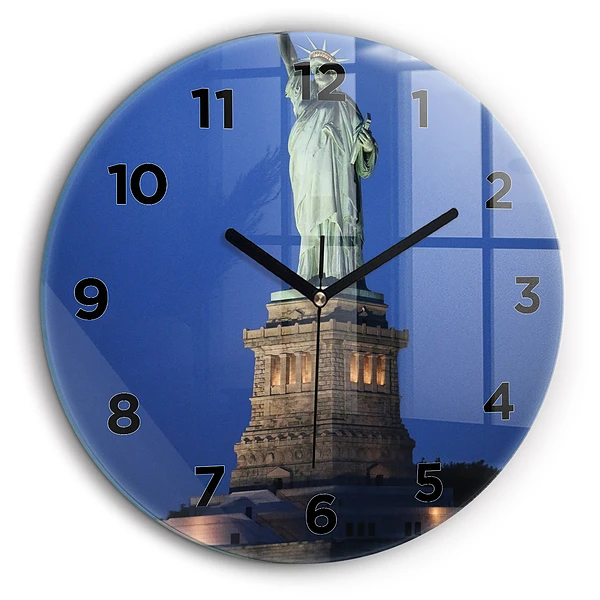 Statue de la Liberté à New York Pendule murale ronde 60 cm