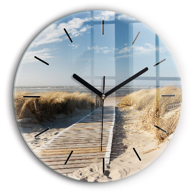 Horloge ronde 60 cm Vue de la plage