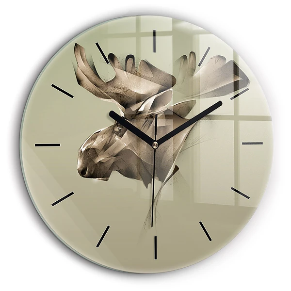 Horloge ronde en verre 60 cm Elan graphique