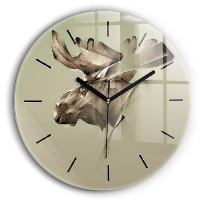 Horloge ronde en verre 60 cm Elan graphique