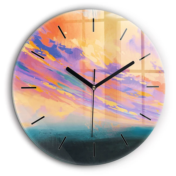 Pendule murale ronde 60 cm Ciel abstrait