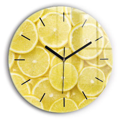 Horloge ronde murale 60 cm Tranches de citron