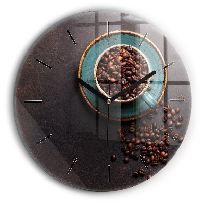 Horloge ronde murale 60 cm Tasse de café
