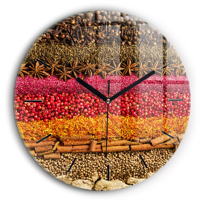 Horloge ronde 60 cm Rangées d'épices