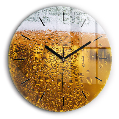 Horloge ronde murale 60 cm Chope de bière