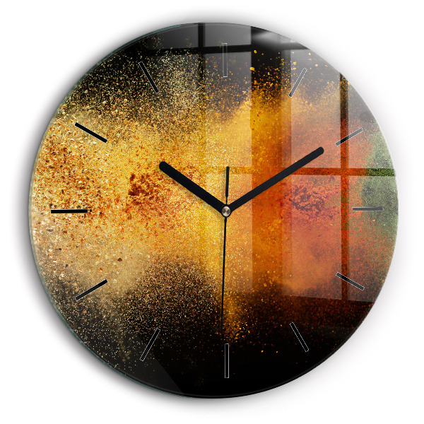 Pendule murale ronde 60 cm Épices éparpillées