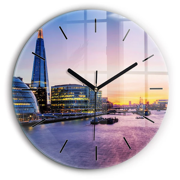 Pendule murale ronde 60 cm Vue de Londres