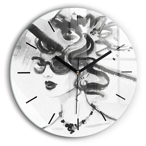 Horloge ronde murale 60 cm Femme à la mode