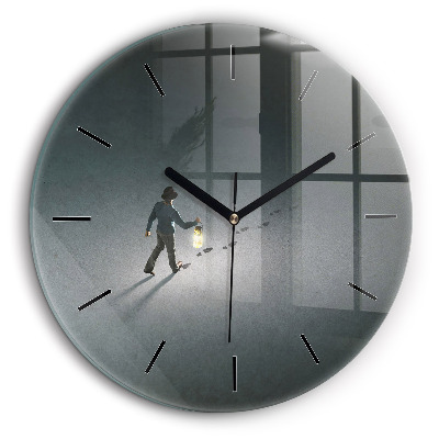 Horloge ronde murale 60 cm Vagabond dans l'obscurité