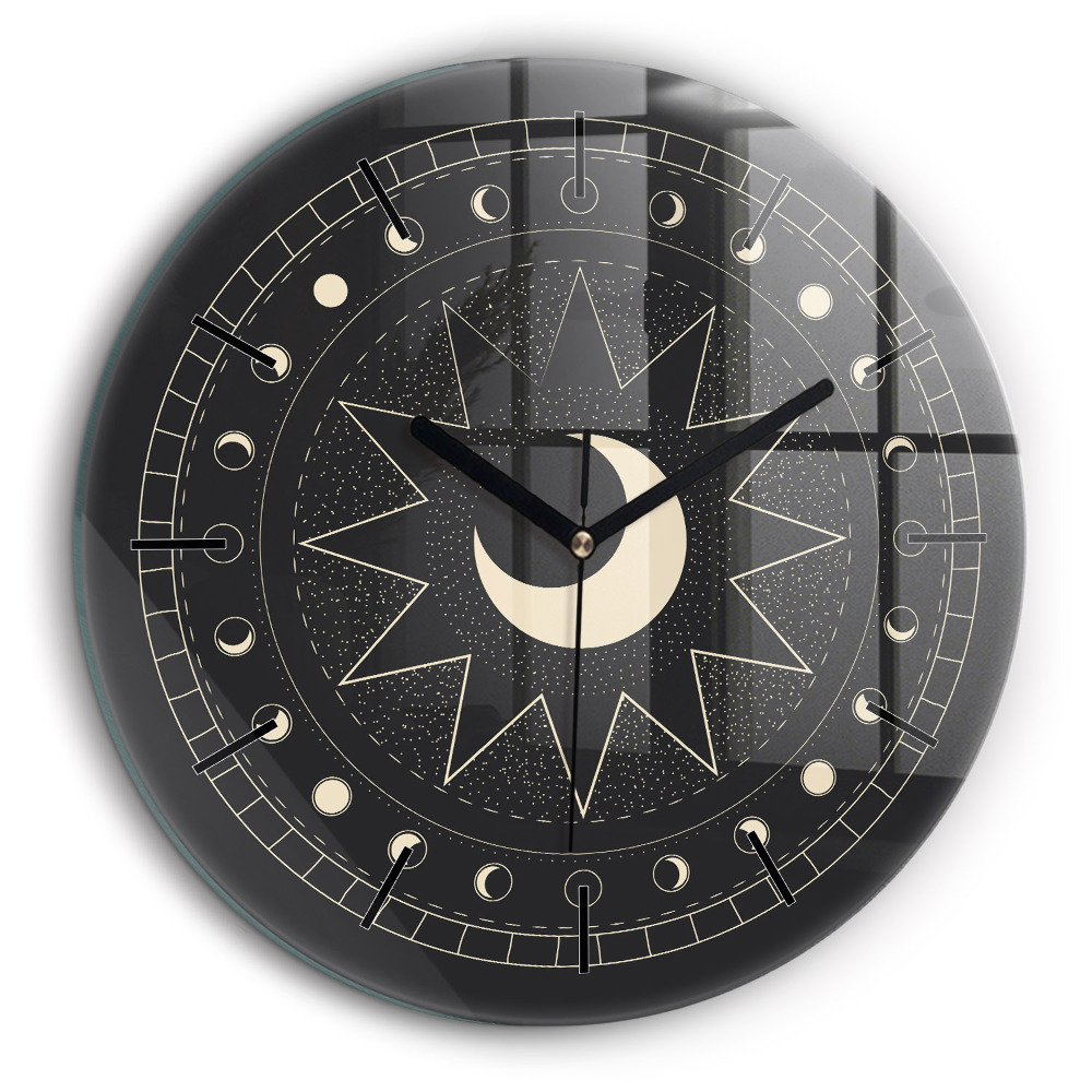 Horloge ronde murale 60 cm Phases de la lune