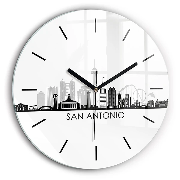 Pendule murale ronde 60 cm Ville de San Antonio Texas