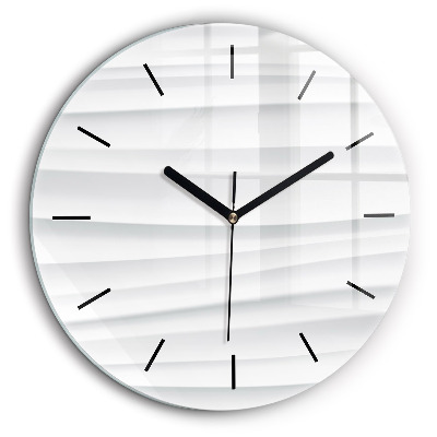 Horloge ronde en verre 60 cm Texture de vagues