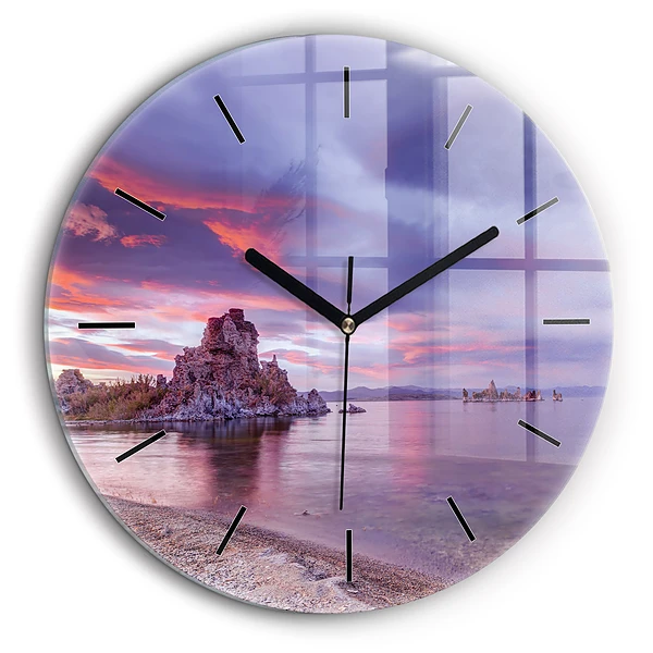 Horloge ronde 60 cm Lever de soleil en Californie