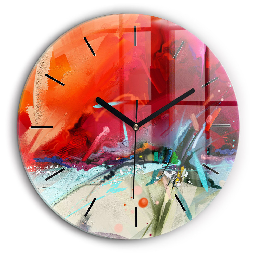 Horloge ronde en verre 60 cm Rangées d'épices