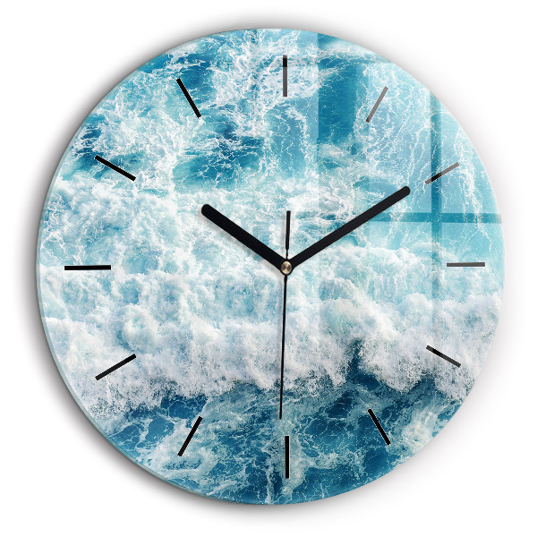 Horloge ronde 60 cm Vagues de mer