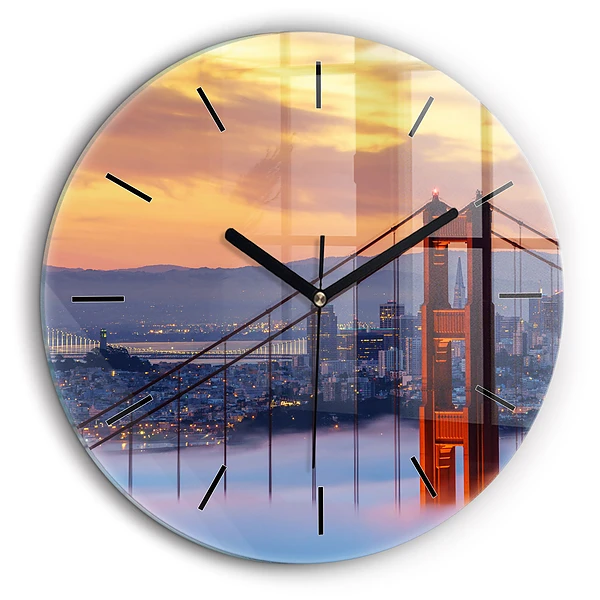 Pendule murale ronde 60 cm Pont de San Francisco