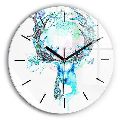 Horloge ronde 60 cm Illustration d'un cerf