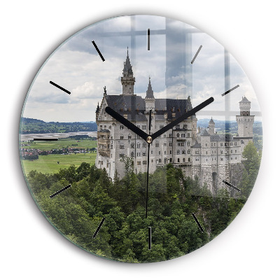 Pendule murale ronde 60 cm Château de Neuschwanstein