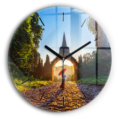 Horloge ronde murale 60 cm Parc de Surat Thani en Thaïlande