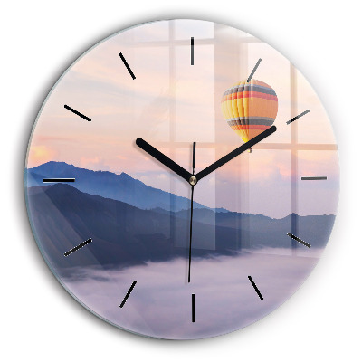 Horloge ronde en verre 60 cm Beau paysage