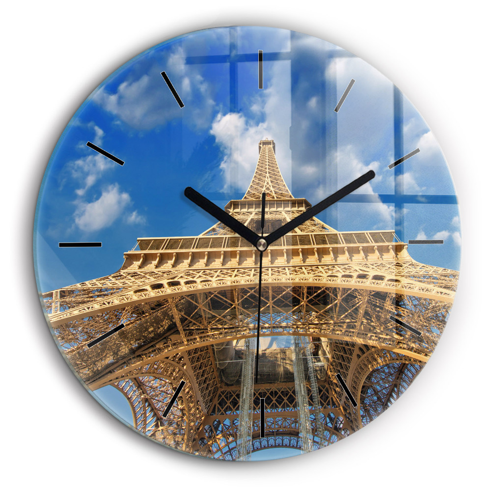 Horloge ronde murale 60 cm France Tour Eiffel