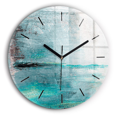 Horloge ronde 60 cm Texture à l'huile abstraite