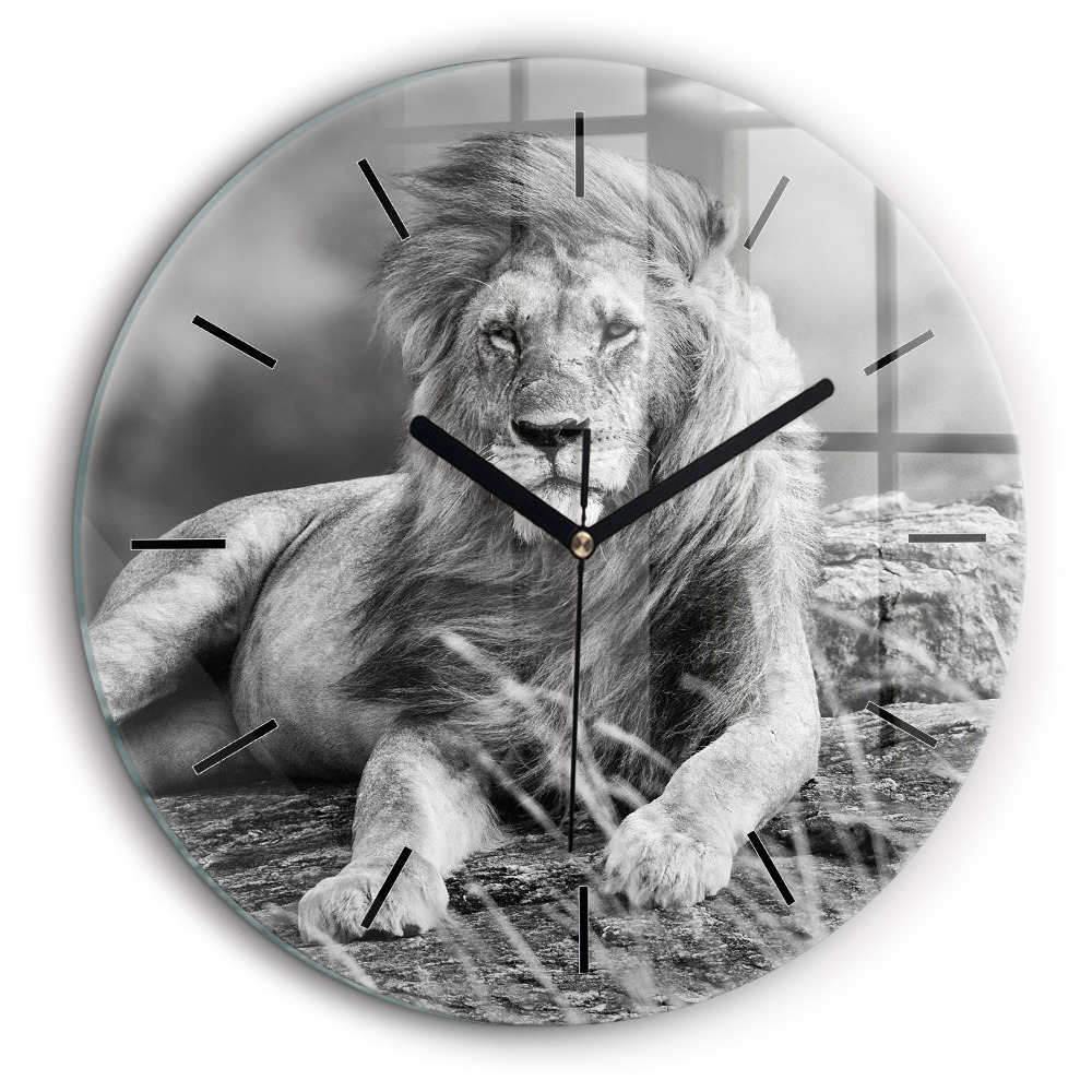 Horloge ronde murale 60 cm Abstrait - Lion