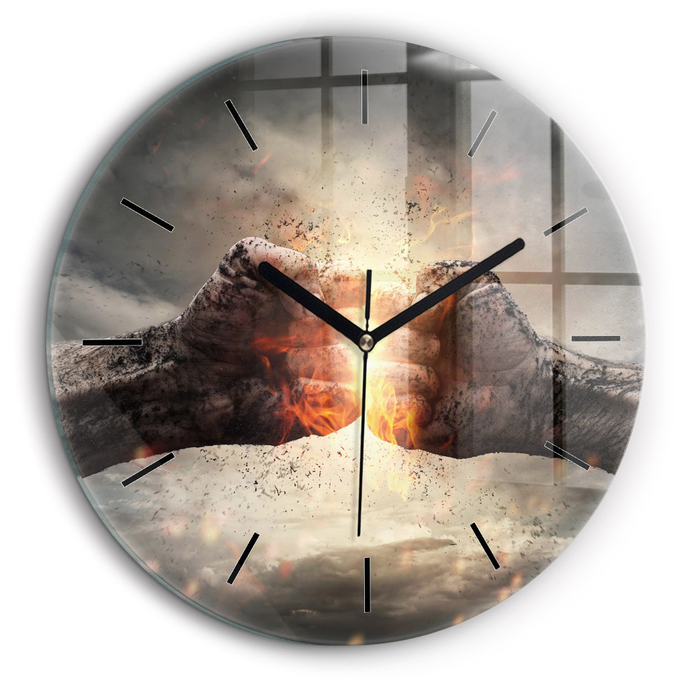 Horloge ronde murale 60 cm Force des poings