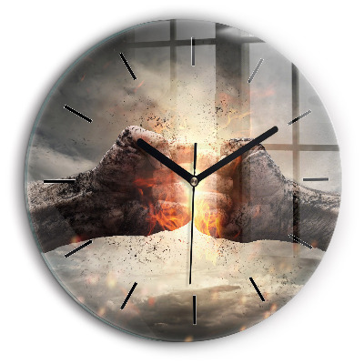 Horloge ronde murale 60 cm Force des poings